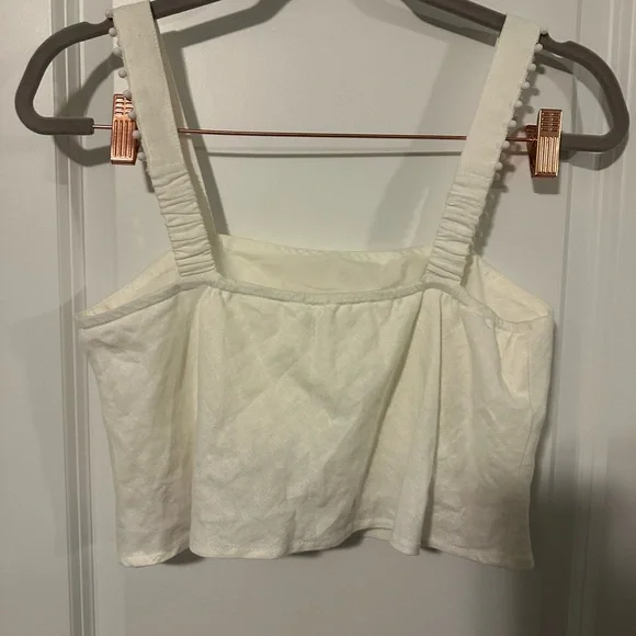 House of Harlow White Square Neck Crop Tank Top - Women - Picture 5 of 5